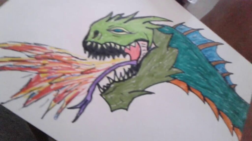 Después de dibujar tu dragón, dale un acabado fantástico o realista