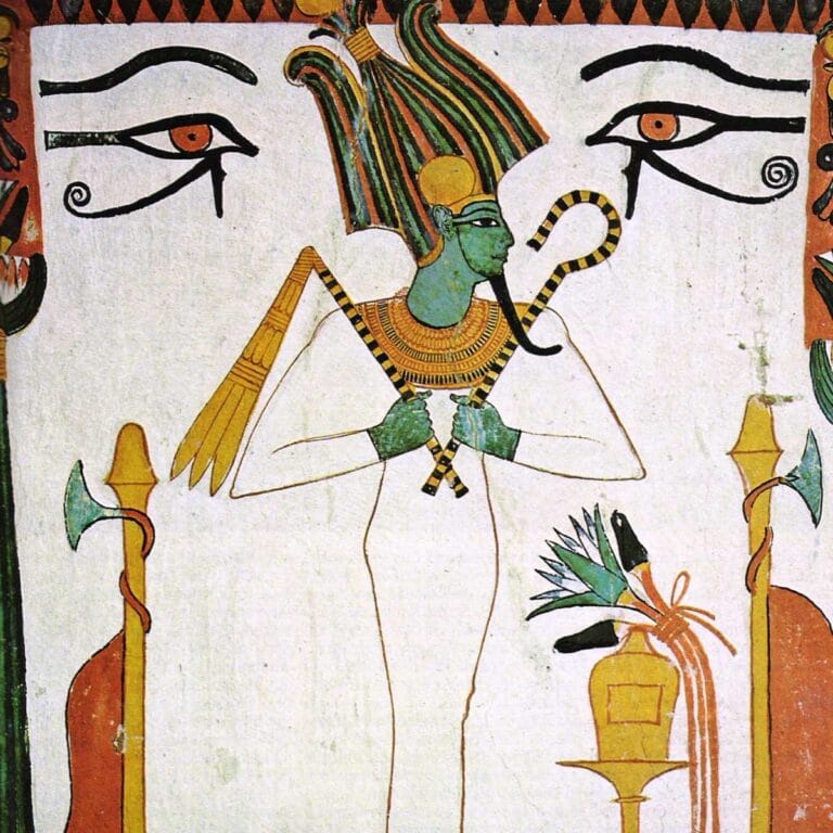 El Dios Osiris, el dios del Inframundo y el más allá.