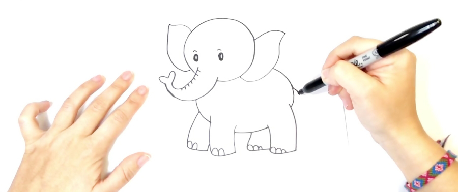 Aprende a dibujar un elefante