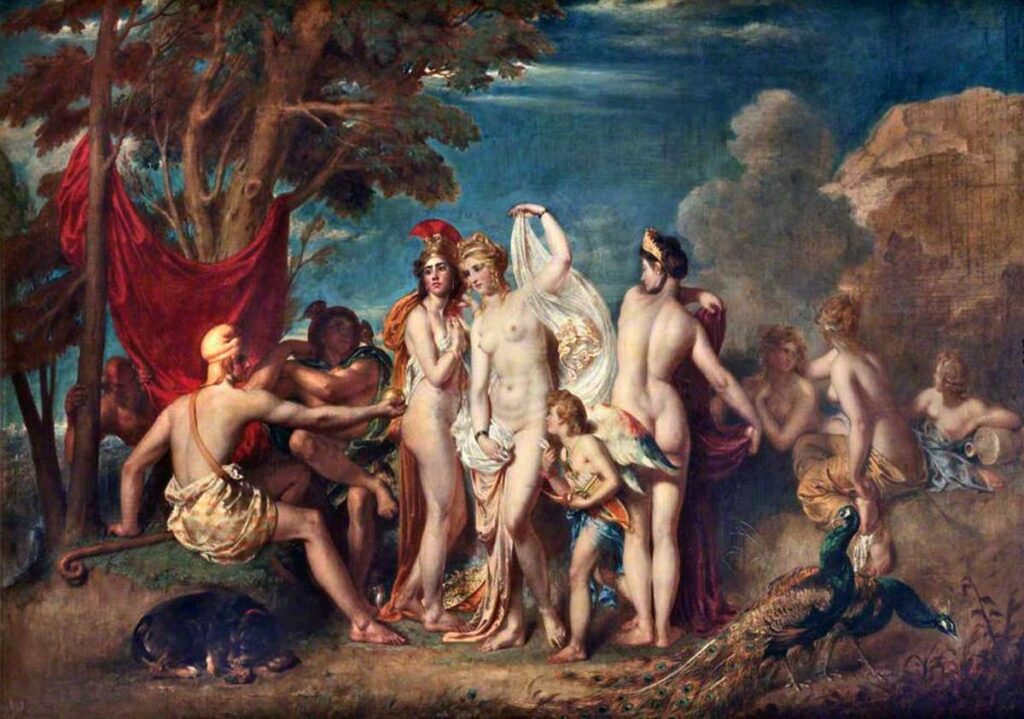 El Juicio de Paris es una obra en la que sale la diosa Afrodita.