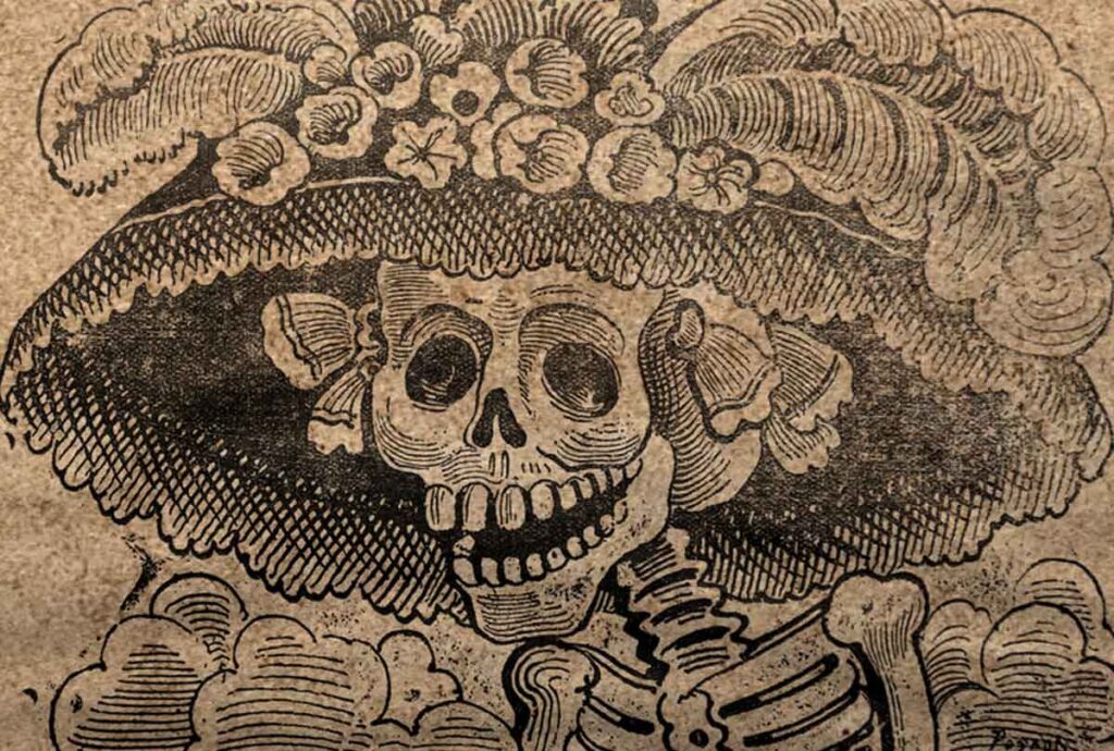La Catrina o calavera garbancera fue creada por el ilustrador Mexicano José Guadalupe Posadas.
