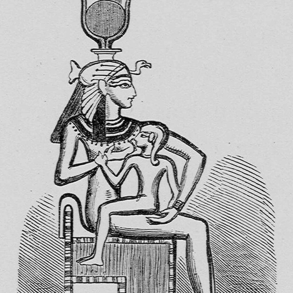 La Diosa Egipcia Isis, diosa de la fertilidad y el matrimonio.