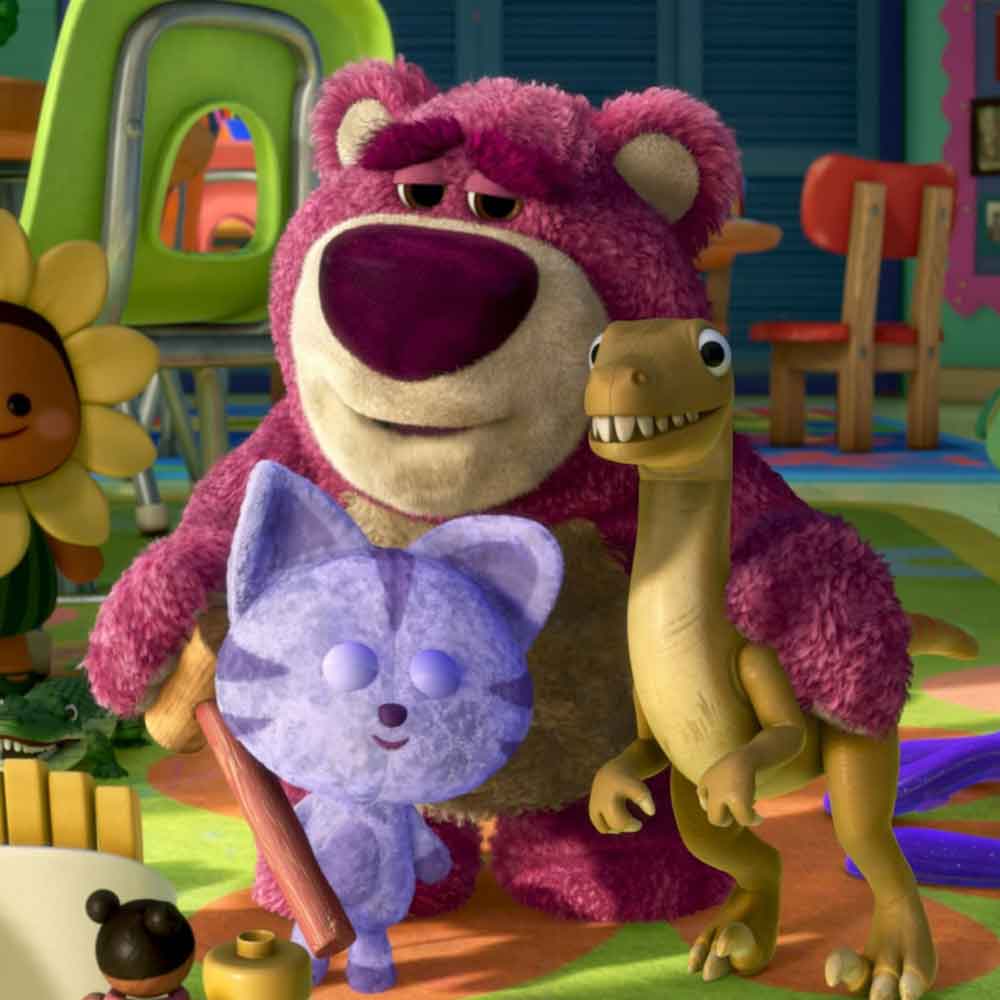 Lotso es el oso amoroso villano de la película Toy Story 3.