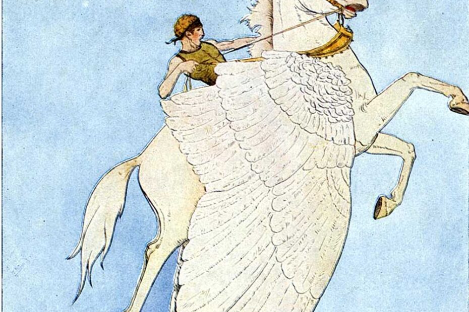 Pegaso es el famoso caballo alado que aparece en la mitología griega.