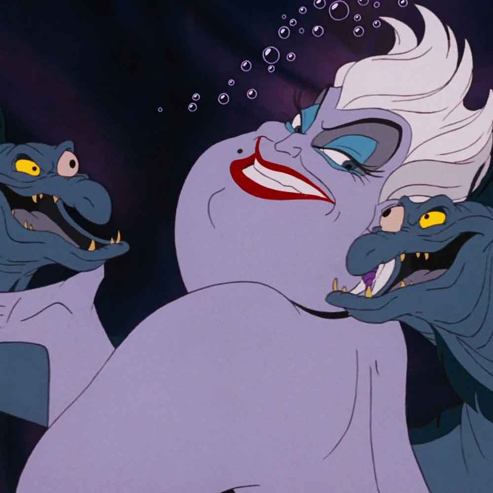 Úrsula es uno de los villanos de Disney más apreciados por el público y aparece en la película de la Sirenita. 